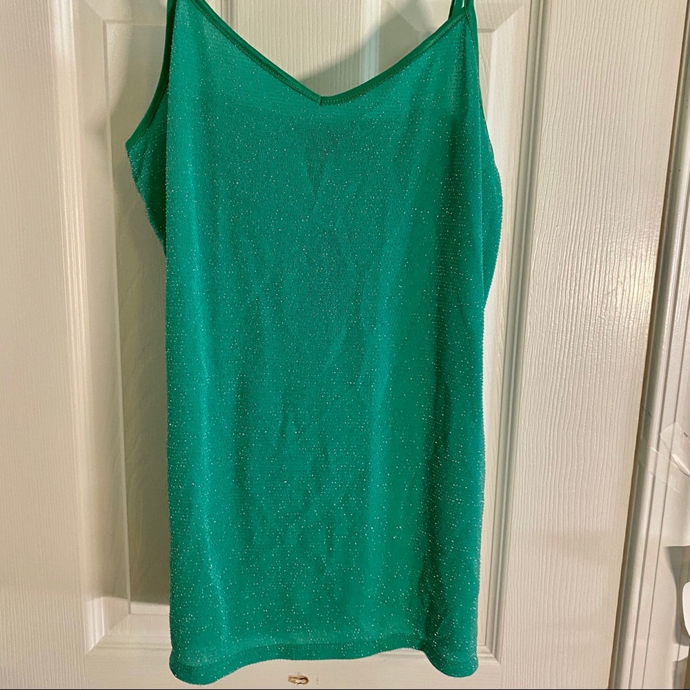 Express Green Camisole w/ Sparkles - NWT - Small